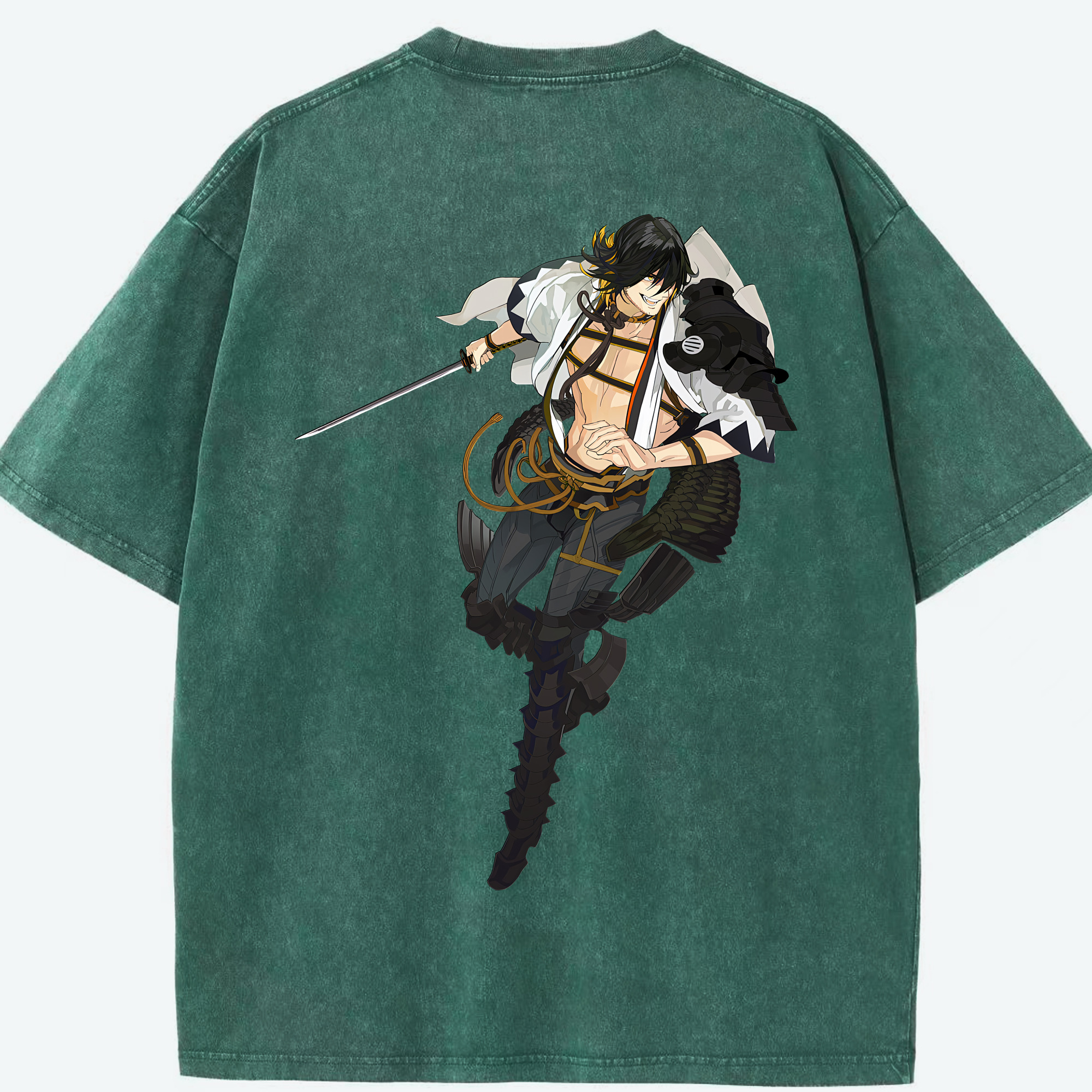 （画像用） 刀剣乱舞 Touken Ranbu 綿100% ヴィンテージ風 半袖Tシャツ（背面プリント）
